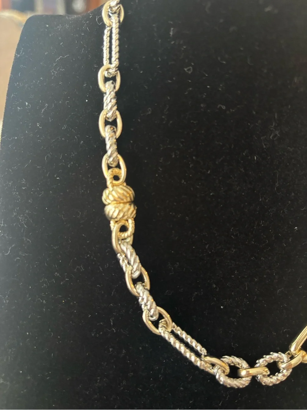 Gold Two-Tone Link Necklace - Women Jewelry